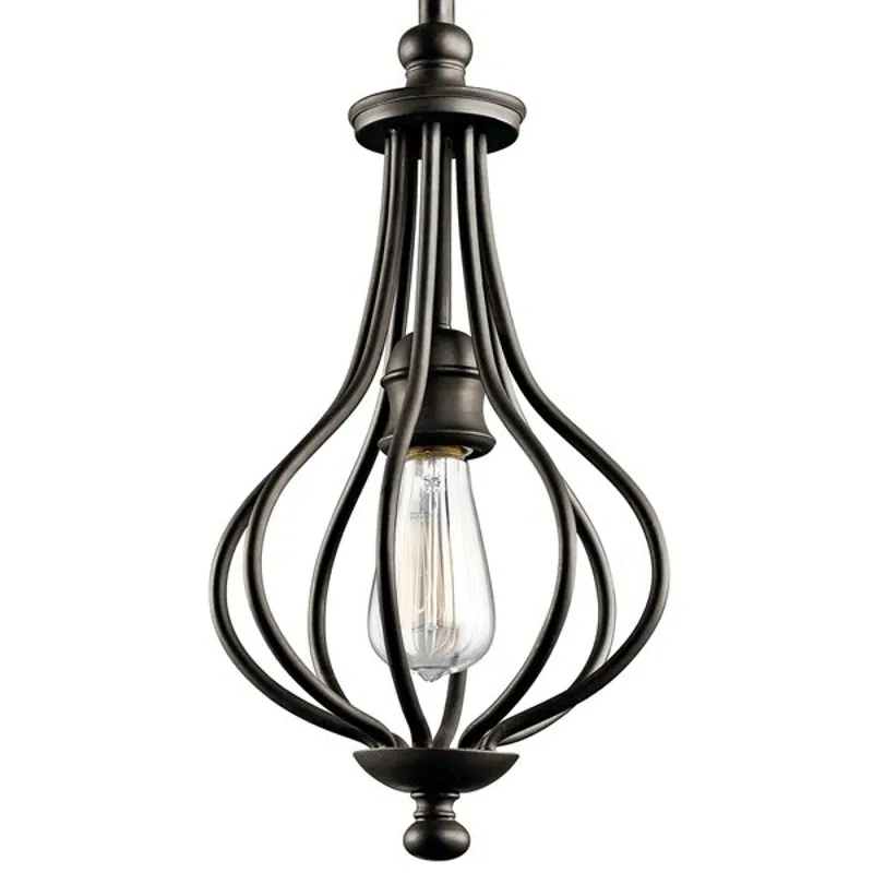 Kensington&trade; 1 Light Mini Pendant Olde bronze