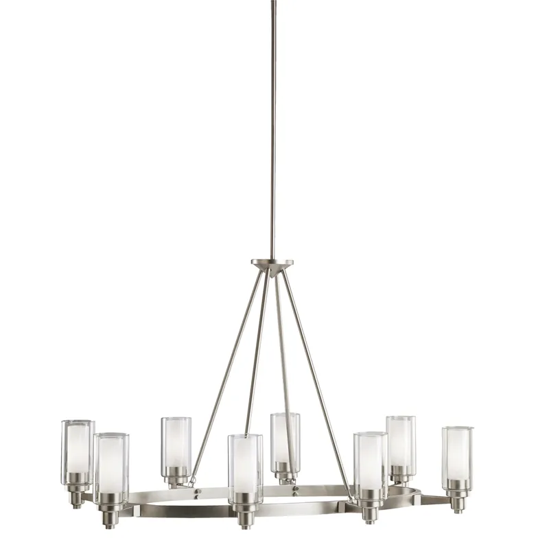 Circolo Collection Circolo 8 Light Chandelier - Brushed Nickel (Brushed Nickel)