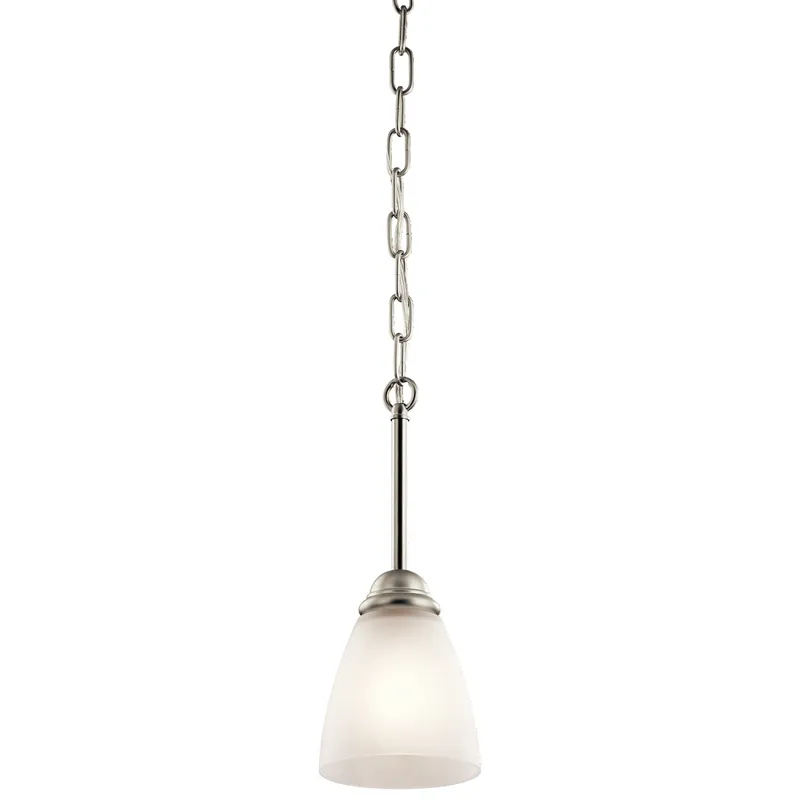 Jolie Collection Jolie 1 Light Mini Pendant - Brushed Nickel NI (Brushed Nickel)