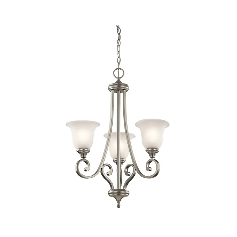 Monroe Collection Chandelier 3Lt NI (Brushed Nickel)