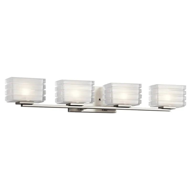 Bazely Collection Bazely 4 Light Halogen Wall Sconce NI (Brushed Nickel)