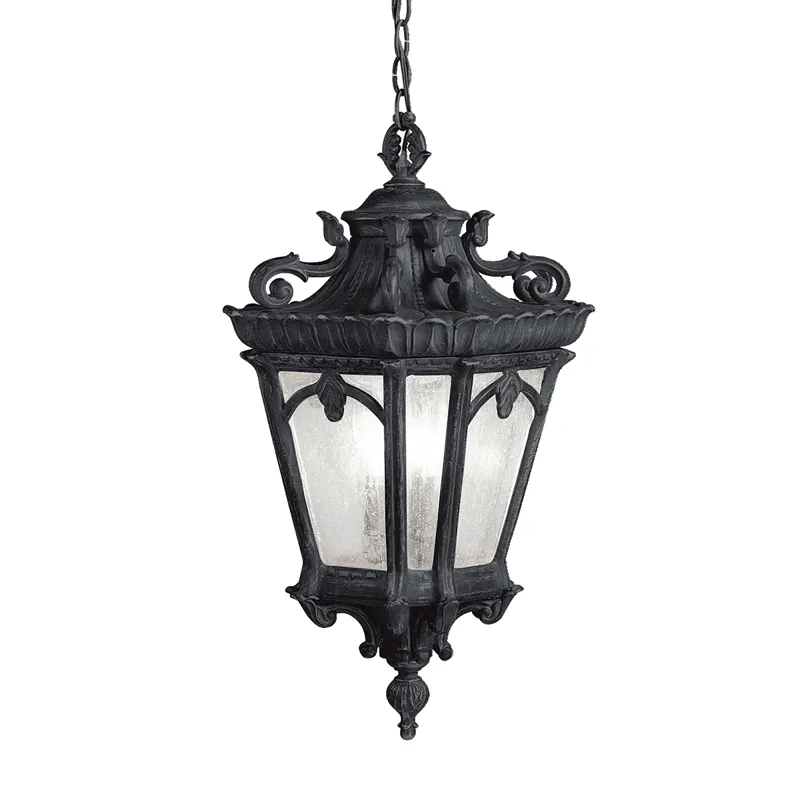 Tournai Collection Outdoor Hanging Pendant 3Lt BKT (Textured Black)
