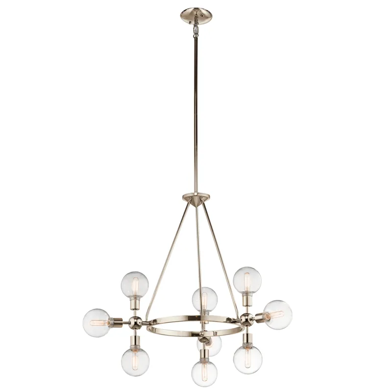 Garim Collection Garim 9 Light Chandelier - Polished Nickel PN (Polished Nickel)