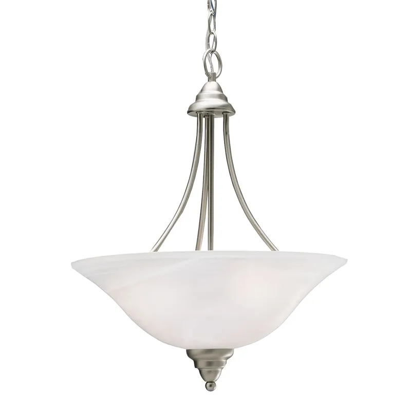 Telford Collection Telford 3 Light Inverted Pendant - Brushed Nickel (Brushed Nickel)