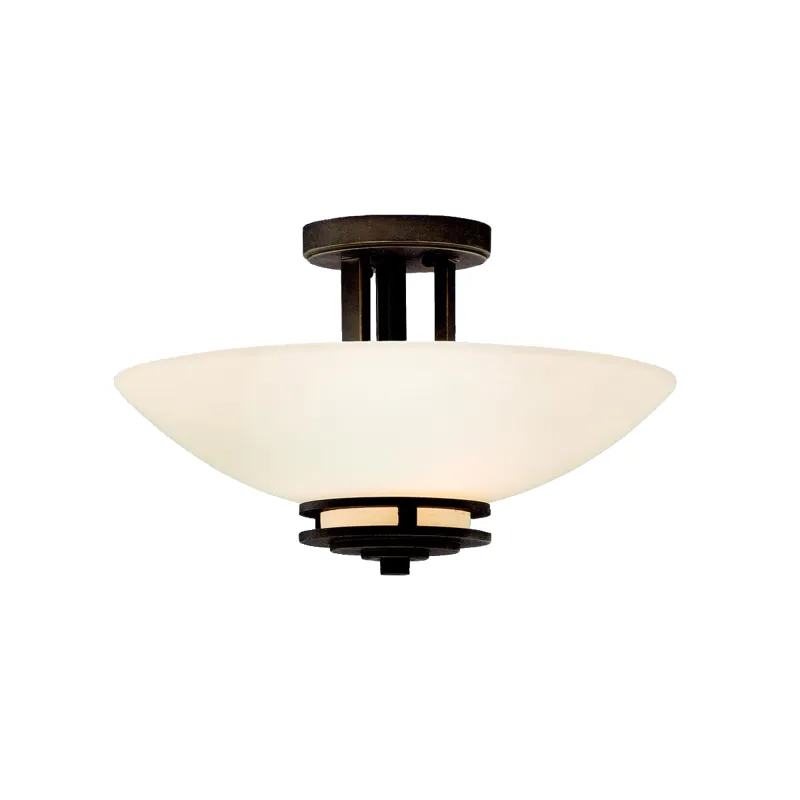 Hendrik Collection Hendrik 2 Bulb Semi Flush Ceiling Light - OZ (Olde Bronze)