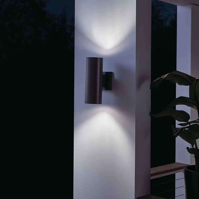 Cylinder 12" Wall Light Architectural Bronze