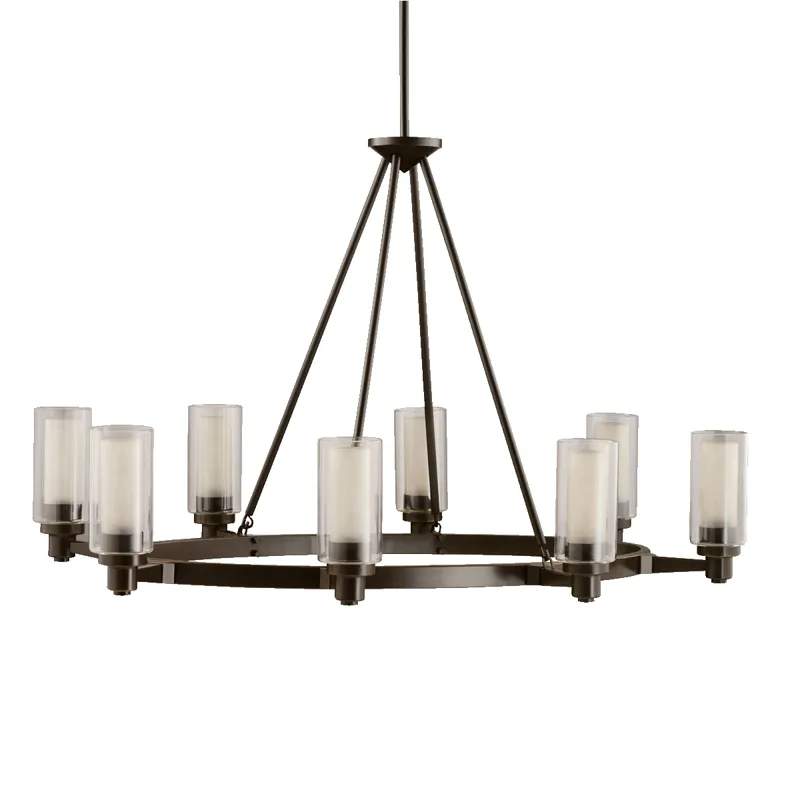 Circolo Collection Circolo 8 Light Chandelier - Brushed Nickel (Brushed Nickel)
