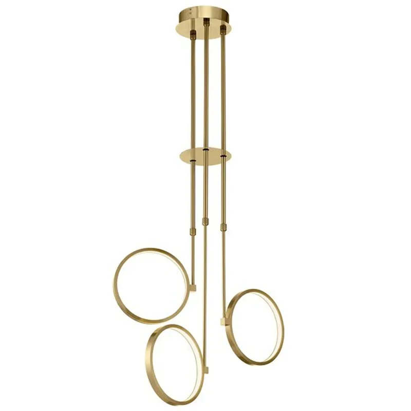 Bonham 3 Light Chandelier - Champagne Gold