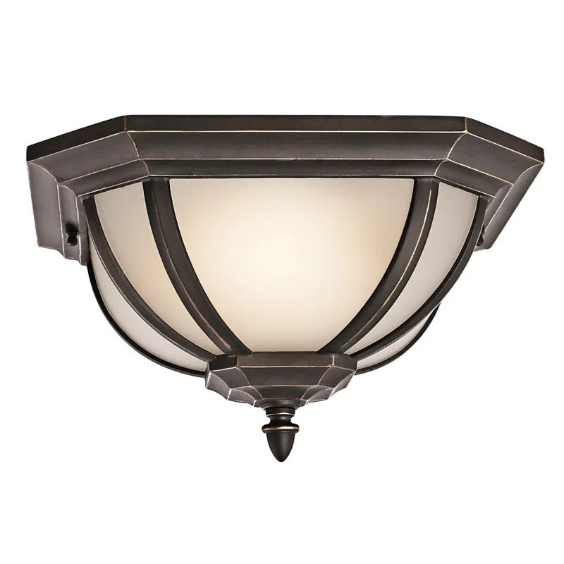 Gadsden Collection Outdoor Flush Mt 2Lt RZ (Rubbed Bronze)