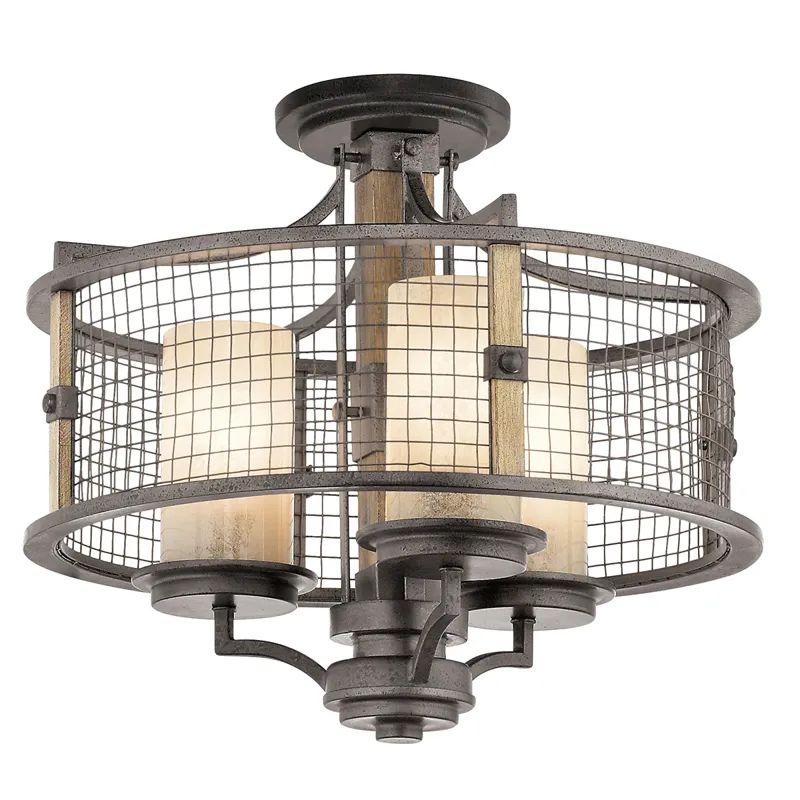 Ahrendale Collection Ahrendale 3 Light Chandelier/Semi Flush - AVI AVI (Anvil Iron)