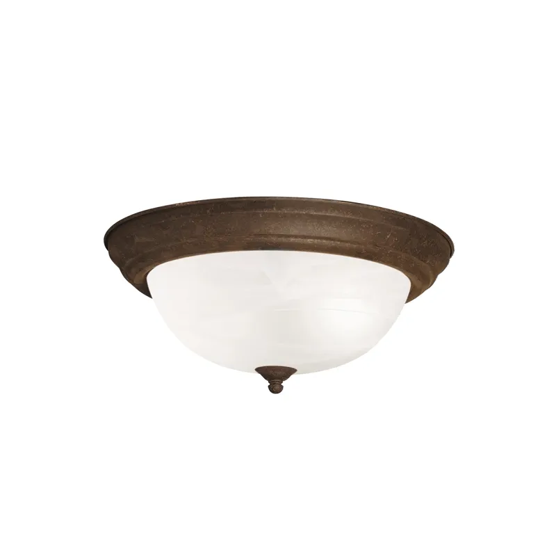 2 Light Flush Mount Ceiling Light - TZ (Tannery Bronze)