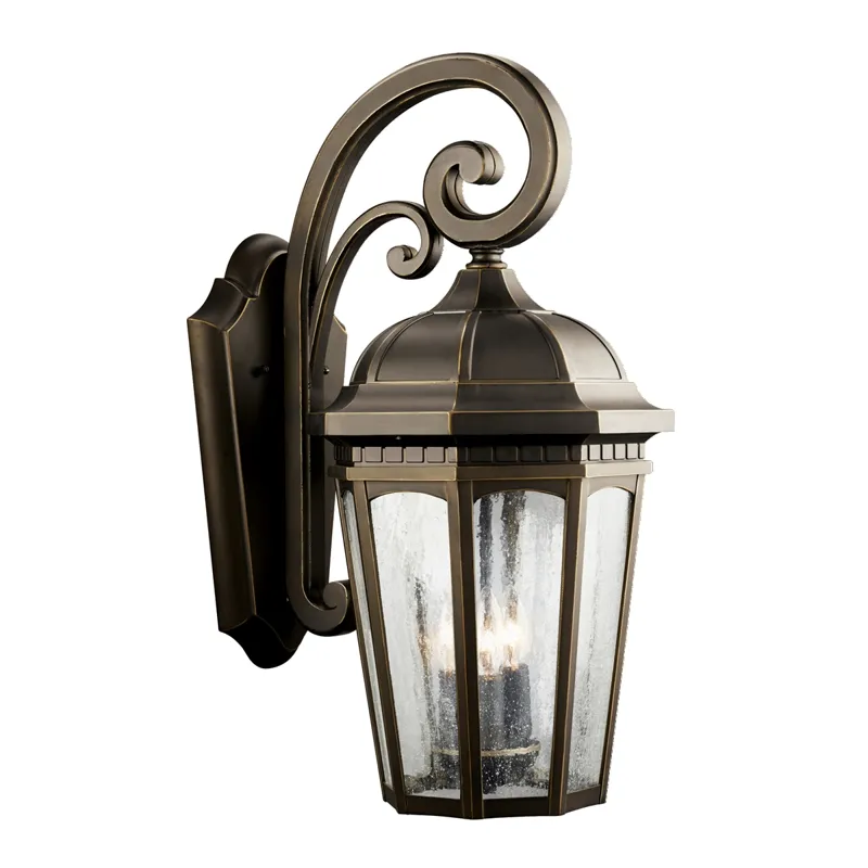 Courtyard Collection Courtyard 3 Light Outdoor Wall Lantern - RZ (Rubbed Bronze)