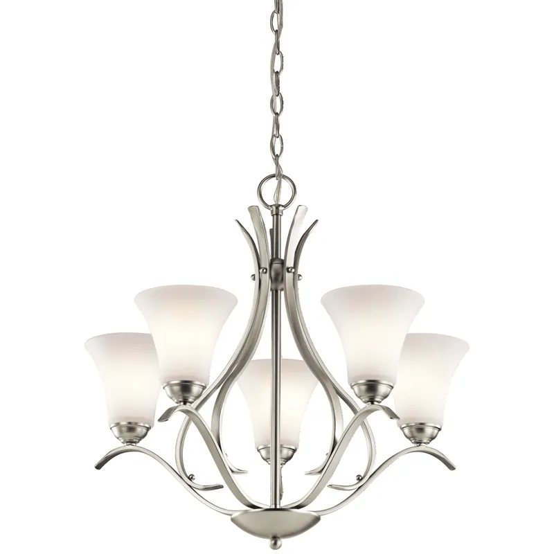 Keiran Collection 5 Light Chandelier Brushed Nickel NI (Brushed Nickel)