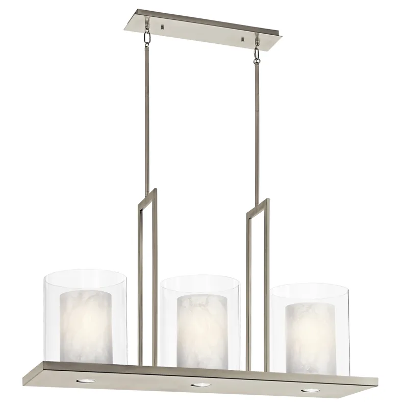 Triad Collection Triad 40" 3 Light Linear Chandelier - Classic Pewt (Classic Pewter)