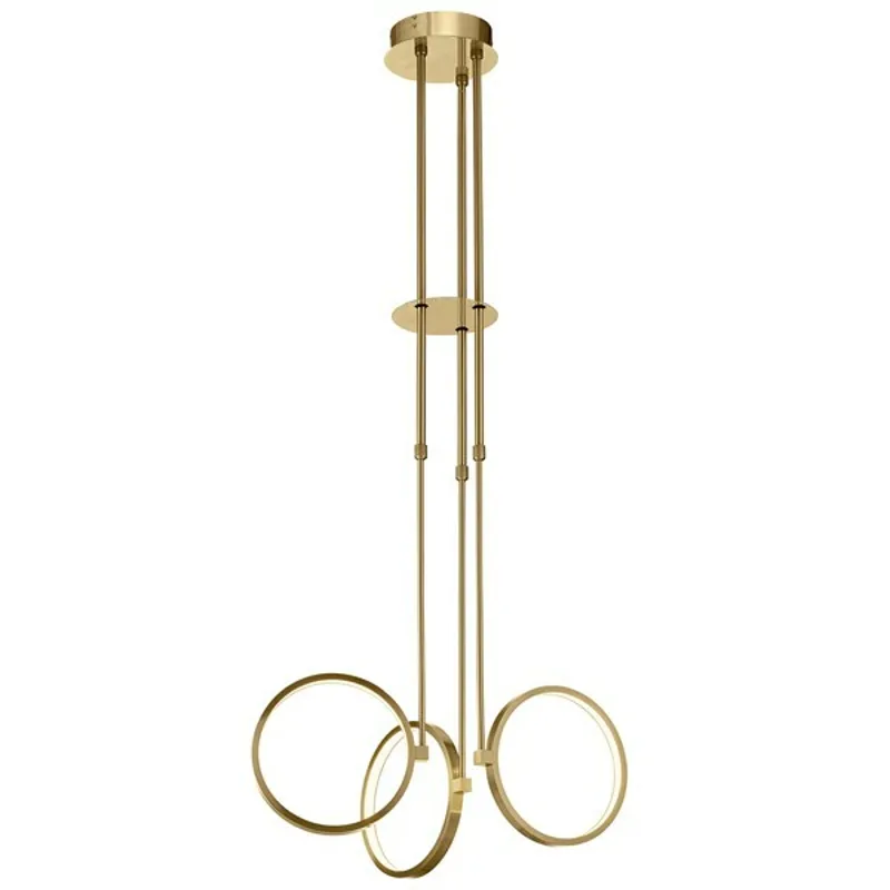 Bonham 3 Light Chandelier - Champagne Gold