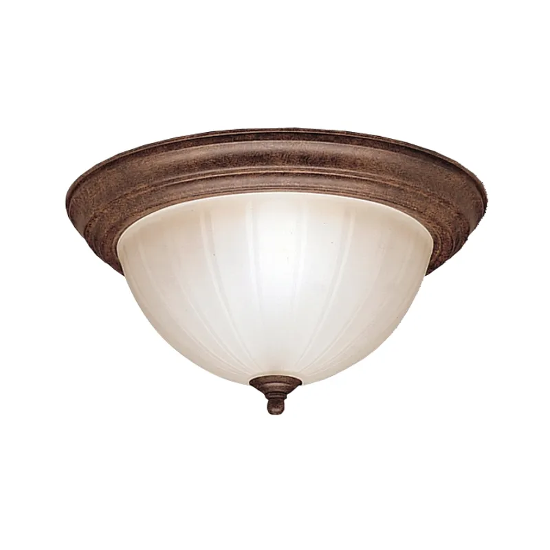 13.25" 2 Light Flush Mount - Tannery Bronze