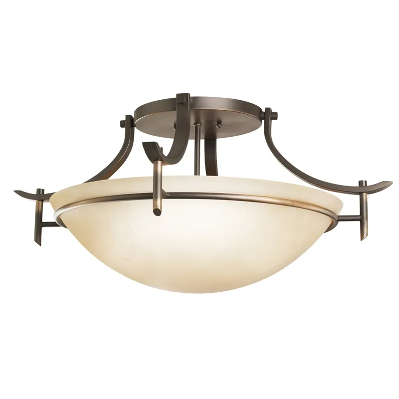 Olympia Collection Olympia 3 Light Semi Flush Ceiling Light - OZ (Olde Bronze)