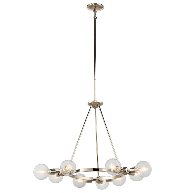 Garim Collection Garim 9 Light Chandelier - Polished Nickel PN (Polished Nickel)