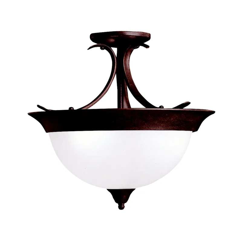 Dover Collection Dover 3 Bulb Semi Flush Ceiling Light - TZ (Tannery Bronze)