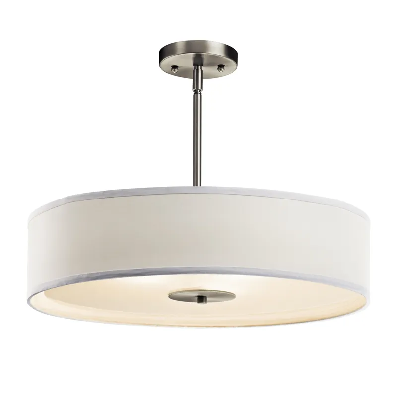 3 Light Semi Flush/Pendant - (Brushed Nickel)