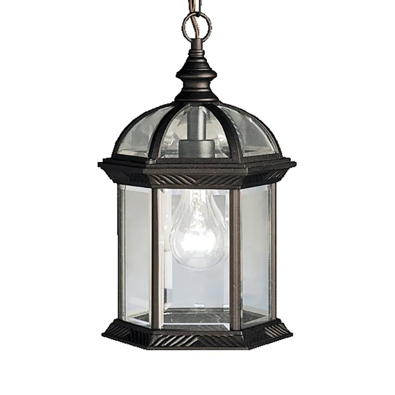 Barrie Collection Outdoor Hanging Pendant 1Lt BK (Black (Painted))