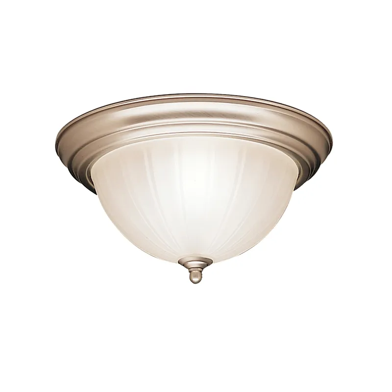 13.25" 2 Light Flush Mount Brushed Nickle