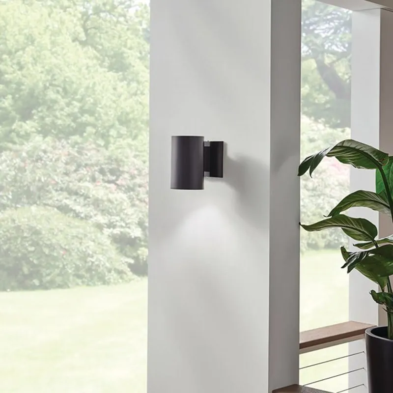 Cylinder 7" 1 Light Wall Light - Black