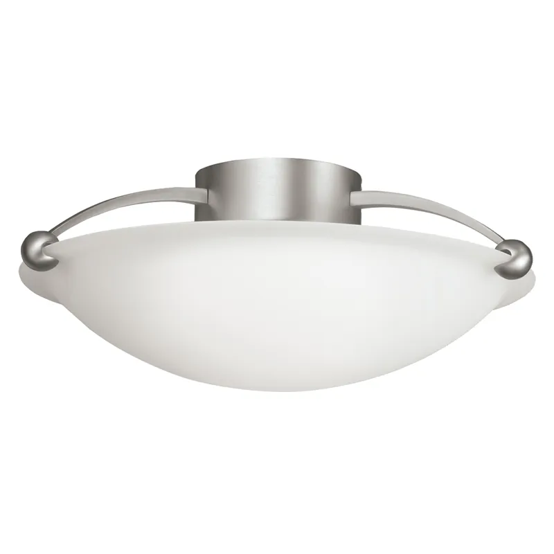 3 Light Semi Flush Ceiling Light - Brushed Nickel (Brushed Nickel)