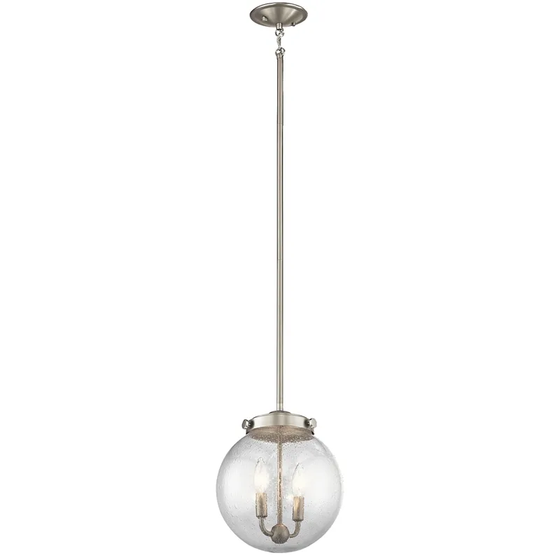 Holbrook Collection Holbrook 2 Light Mini Pendant in Brushed Nickel NI (Brushed Nickel)