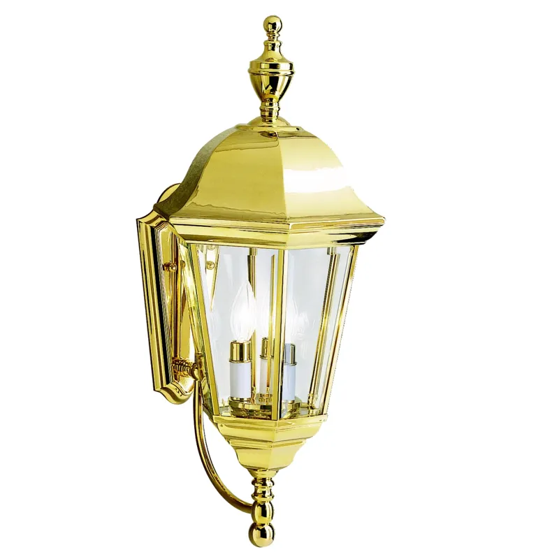 Grove Mill Collection Outdoor Wall 3Lt (Polished Brass)