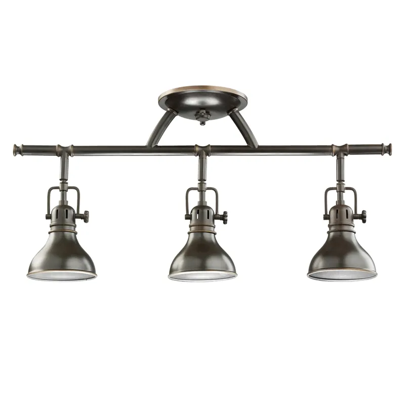 3 Light Halogen Fixed Rail Fixture - OZ (Olde Bronze)