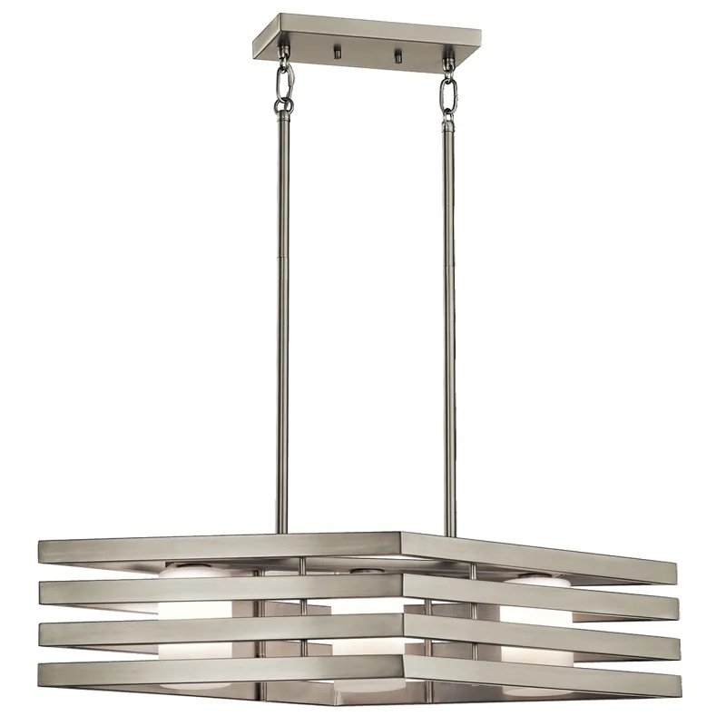 Realta Collection Realta 3 Light Linear Chandelier - NI NI (Brushed Nickel)