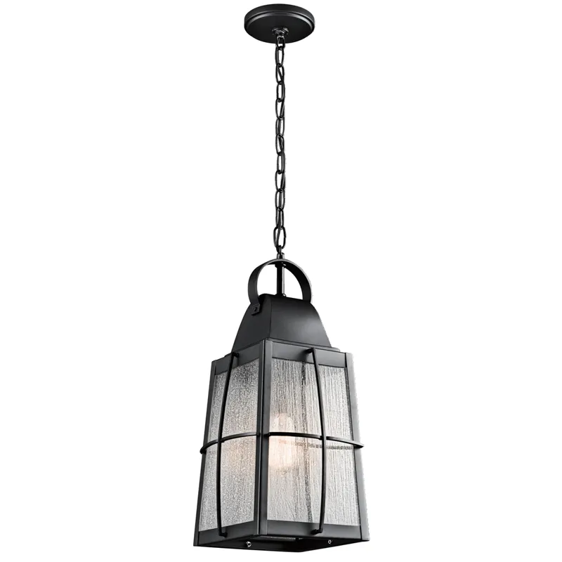 Tolerand Collection Tolerand 1 Light Outdoor Hanging Pendant - Texture (Textured Black)