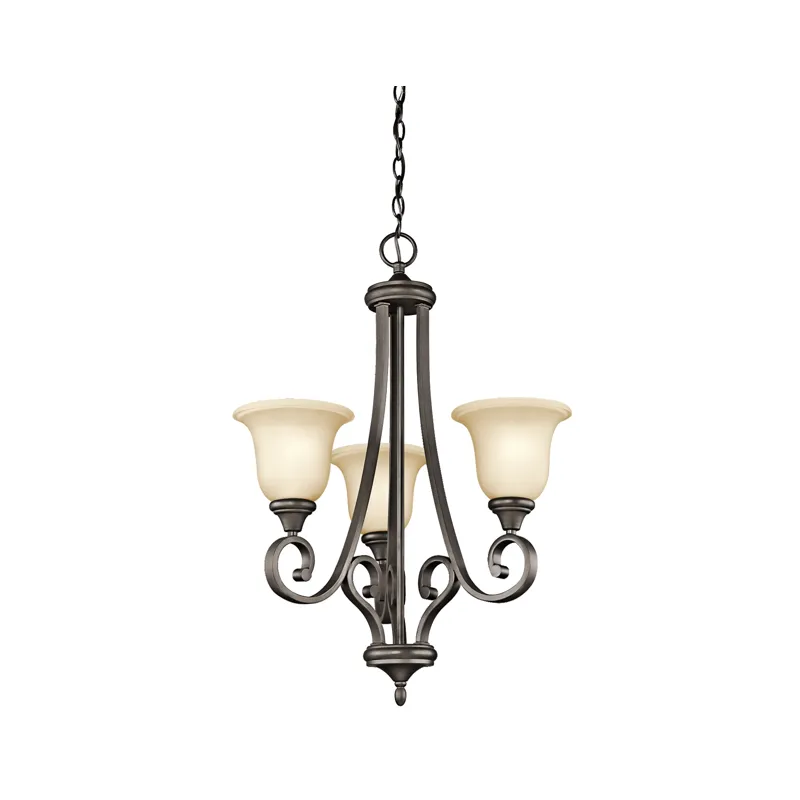 Monroe Collection Chandelier 3Lt OZ (Olde Bronze)