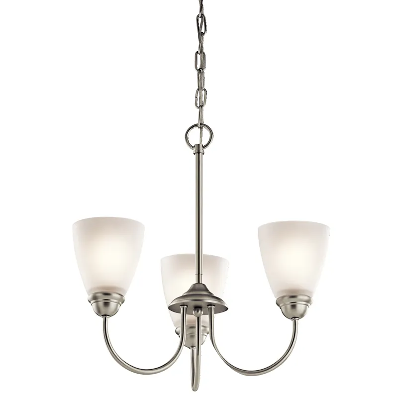 Jolie Collection Jolie 3 Light Mini Chandelier - Brushed Nickel NI (Brushed Nickel)