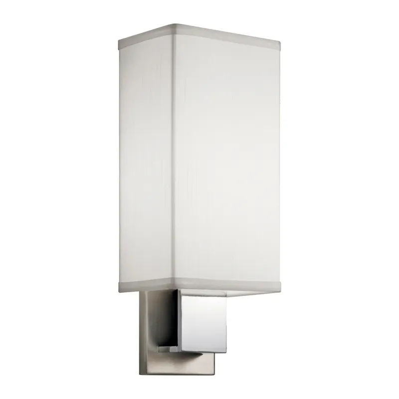 Santiago Collection Santiago 1 Light Fluorescent Wall Sconce - NCH (Brushed Nickel & Chrome)