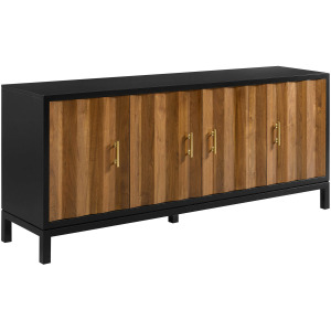 Monogram Walnut Monogram Console Black
