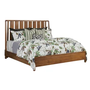 Monogram Walnut Ashburn Slat Bed Footboard W/Rails And Slats - King