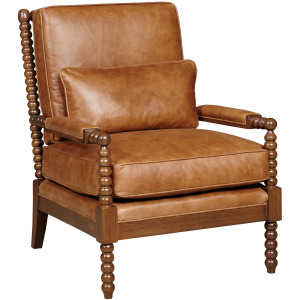 Upholstery Jenny Spool Chair Leather
