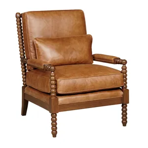 Upholstery Jenny Spool Chair Leather