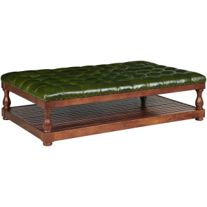 Upholstery Pearce Rectangular Tufted Ottoman Leather