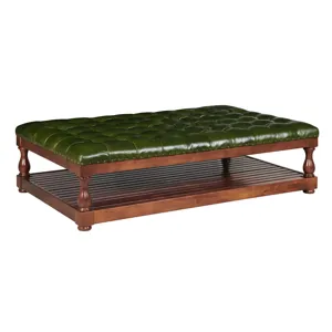 Upholstery Pearce Rectangular Tufted Ottoman Leather