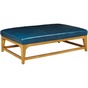 Upholstery Jennings Rectangular Cocktail Ottoman Leather