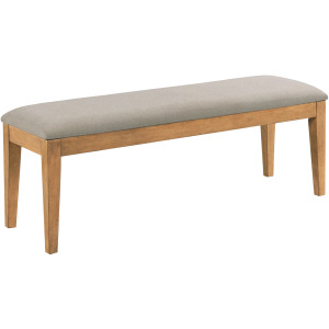 Kafe Upholstered Dining Bench, Cappuccino