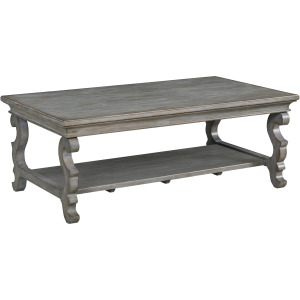 Celeste Scroll Leg Rectangular Coffee Table Fountain