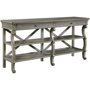 Celeste Scroll Leg Console Table Fountain
