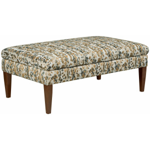 Upholstery Large Cocktail Ottoman-Tapered Leg-Storage