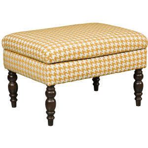 Upholstery Small Cocktail Ottoman-Turned Leg