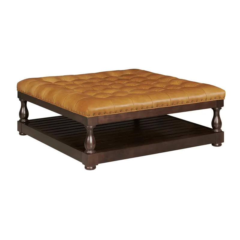 Upholstery Copeland Cocktail Ottoman Leather