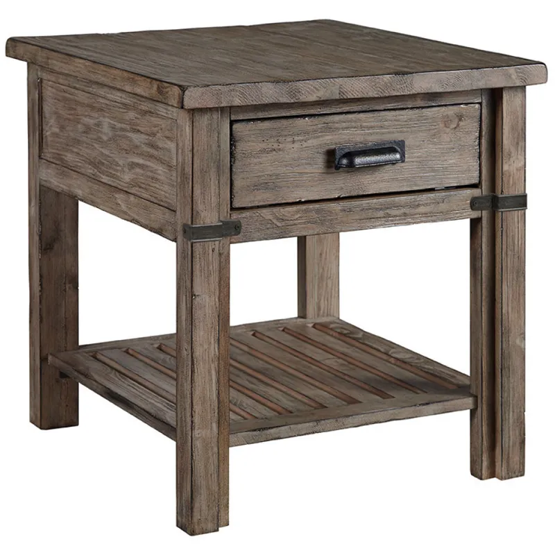 Foundry Drawer End Table